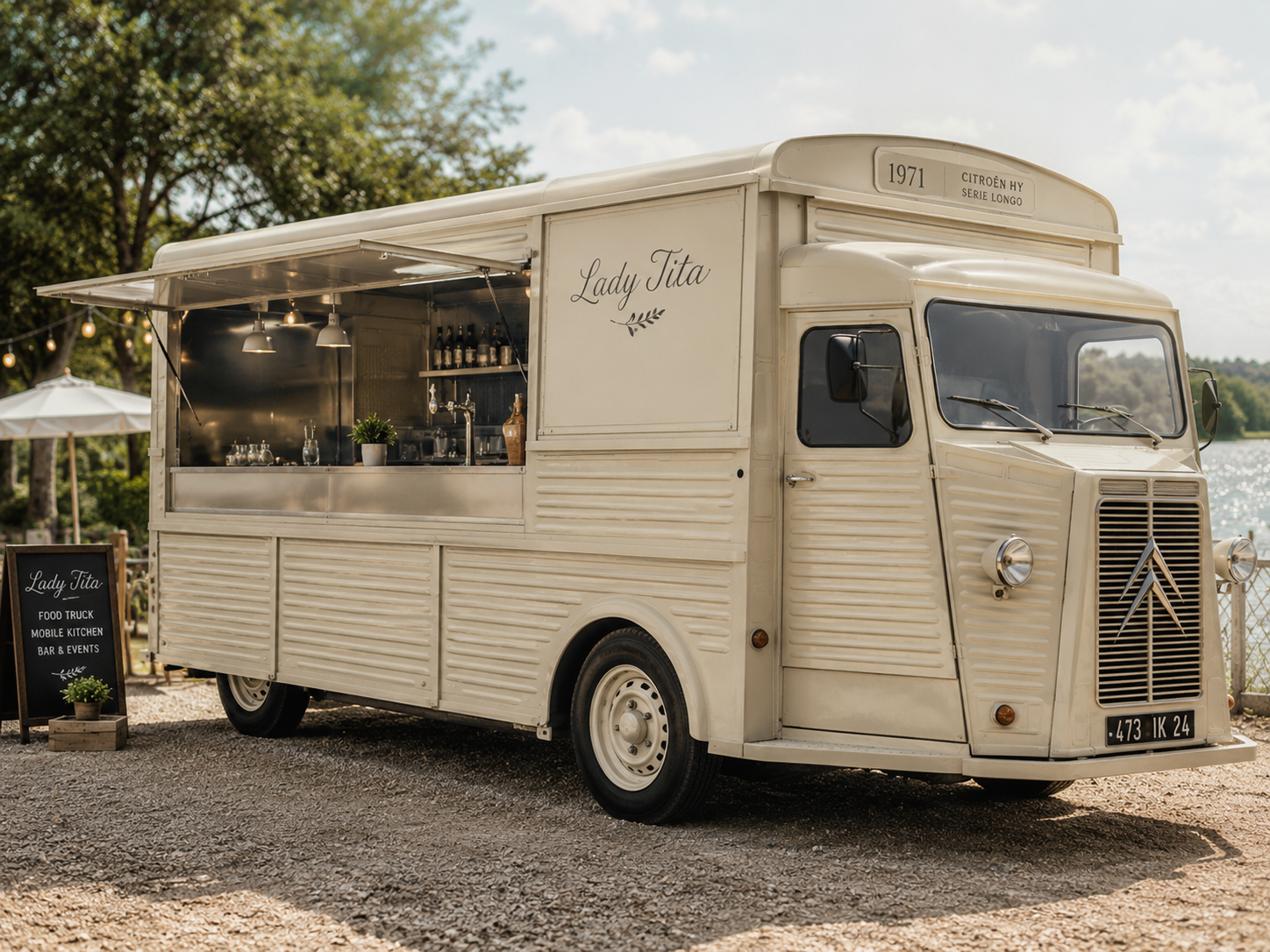 Food truck clássico Citroën HY para eventos corporativos